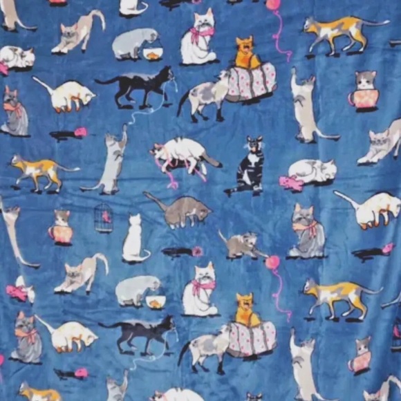Vera Bradley CATS MEOW Throw Blanket, NEW in original package - Picture 2 of 3